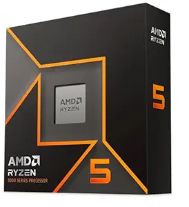 AMD Ryzen 5 9600X Desktop Processor with Integrated Radeon Graphics, 6 cores 12 Threads 32 MB Cache Base Clock 3.9GHz Upto 5.4GHz AM5 Socket, Memory DDR5 Up to 5600 MT/s, 65W TDP - 100-100001405WOF