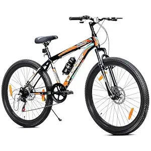 Leader Beast 26T Multispeed (7 Speed) Mountain Bike with Front Suspension & Dual Disc Brake - MATT_Black_SEA Green, Ideal for 12+ Years, Mountain Bike, Mens, Front, 18 inches