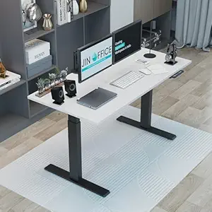 Office Titan Premium Dual Motor 3-Stage Electric Height Adjustable Desk| Sit Stand Table| Standing Desk Ergonomic with 125Kg Wt. Cap, 3 Year Warranty| 3 Memory Presets| Black & White| 1500*750mm
